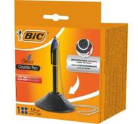 Bolígrafo de Tinta de Aceite Retráctil Bic 527507/ Azul/ Incluye Base + Cadena