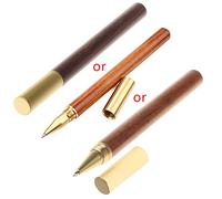 Bolígrafo de tinta negra con cuerpo de madera de 0,5 mm, herramienta de escritura profesional para oficina, hombres y mujeres, ideal