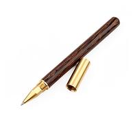 Bolígrafo de tinta negra con cuerpo de madera de 0,5 mm, herramienta de escritura profesional para oficina, hombres y mujeres, ideal