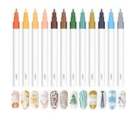 Bolígrafo De Uñas Nails Art 3d, 12 Colores Bolígrafo Uñass, NailsArt Point Grafiti Pen Set, Waterproof Nails Art Marker Set, Rotuladores Para Uñas Punta Fina Para Niños Niñas Adultos El Hogar Y Salón