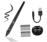 Bolígrafo Digital Recargable de 8192 Niveles de presión con 20 Puntas de bolígrafo for Monitor gráfico 13HD/16HD/16HDK/16HDT/22UX Ding Tablet