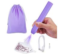 Bolígrafo eléctrico con diamantes de imitación, 3 ventosas ajustables, recargables, para planificadores de bodas y talleres comunitarios