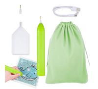 Bolígrafo eléctrico con diamantes de imitación, accesorios de pintura con diamantes de imitación, herramienta portátil para manualidades con 3 ventosas ajustables para clases de arte escolares