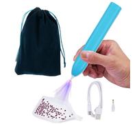 Bolígrafo eléctrico con diamantes de imitación inalámbricos, bolígrafos de diamantes para manualidades inalámbricas, herramienta artesanal recargable con 3 aspiraciones ajustables para la familia