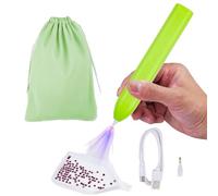 Bolígrafo eléctrico de diamantes de imitación, accesorios de pintura con diamantes de imitación, herramienta portátil para manualidades con 3 ventosas ajustables para clases de arte escolares