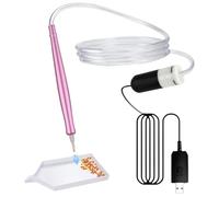 Bolígrafo eléctrico de pintura con diamantes de imitación | Bolígrafo de puntos eléctrico para pintura de diamantes de imitación al vacío, aplicador automático de absorción de cuentas para proyectos