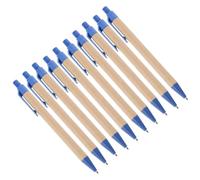 Bolígrafo Ergonómico Retráctil Azul, Paquete de 10 Piezas para Escribir