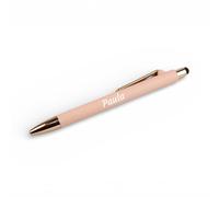 Bolígrafo Escritura Set Personalizado (Nombre o Texto) Madera Bambu, Tacto suave Regalo hombre Regalos Originales día del padre amigo novio profesor comunión boda bautizo (Rosa)