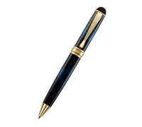 Bolígrafo esférico con mecanismo de giro adicional con juego de aceite permanente y bolígrafo giratorio de metal brillante con cuerpo de metal brillante