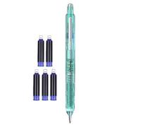 Bolígrafo Fuente Retráctil - Herramienta de Escritura para Estudiantes - Pluma Estilográfica Retráctil Con Punta Mediana Suave De 0.38mm Con 5 Cartuchos De Tinta Recargables Para Estudio, Cuaderno Y