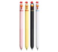Bolígrafo Gel Pollito 4 Piezas Retráctiles Punta Fina Con Pollito 0.5 Mm