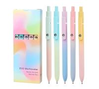 Bolígrafo Gel Tinta Neutra - 5 Piezas Bolígrafos De Presión De Secado Rápido | Versátil Tinta Gel Bola Para Diario Y Escuela Suministros Para Familias Profesores Colegas Amigos
