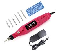 Bolígrafo Grabador Eléctrico con Cable Herramienta de Grabado Pluma Bricolaje con | Plantilla y Punta de Carburo de Tungsteno | para Metal Vidrio Cristal Cuero Madera Plástico