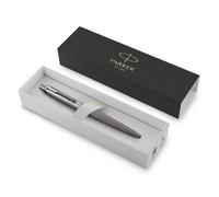 Bolígrafo jotter xl alexandra gris mate ribete de color cromo plumín medio tinta azul parker 2068360
