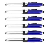 Bolígrafo LED 3 En 1 Con Punta De Metal Para Escuela Y Oficina 6 Uds. 1 0mm Escritura Suave