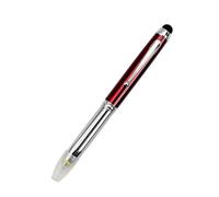 Bolígrafo led 3 en 1, lápiz capacitivo/luz led, 1 bolígrafo técnico para escribir por las noches, bolígrafos de tinta con recarga y pilas para escribir de noche (negro)