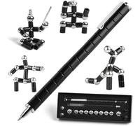 Bolígrafo Magnético, Divertido Juguete Antiestrés ultifunción, Juguetes Magnéticos, Metálico Bolígrafo Genial Bolígrafo Genial Gadgets, para Hombres, Mujeres, Niños y Cumpleaños Festival Regalo