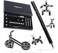 Bolígrafo Magnético, Divertido y Multifuncional para Eliminar el Estrés, Bolígrafo Metálico Genial Gadgets, Regalos Para Hombres (Negro)