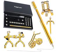 Bolígrafo Magnético, Divertido y Multifuncional para Eliminar el Estrés, Bolígrafo Metálico Genial Gadgets, Regalos Para Hombres (Dorado)