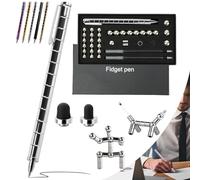 Bolígrafo magnético para adultos, adolescentes, bolígrafo de gel magnético plateado, bolígrafo de gel antiestrés, bolígrafo de metal magnético de descompresión, regalos de escritura magnética para