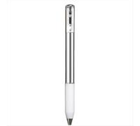 Bolígrafo metálico geométrico arrugado, antiestrés, cambia de forma, retráctil de gel de 0,5 mm, plateado