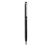 Bolígrafo metálico x2 para Samsung Galaxy S10 Lite Smartphone 2 en 1 Bola Elegant Tablet Escribe Universal (Negro)