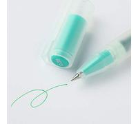 Bolígrafo MUJI de tinta de gel, tipo tapa, tinta brillante multicolor, punta de 1,0 mm, cuerpo redondo (verde, 0,38 mm)