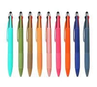 Bolígrafo multicolor en uno, bolígrafo multicolor con punta de lápiz capacitivo, 4 colores, accesorios de enfermería para trabajo, lápices capacitivos para pantallas táctiles, bolígrafo de 1,0 mm (9)
