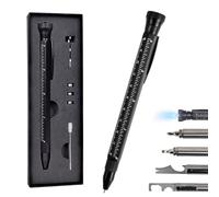 Bolígrafo Multifuncion 11 en 1, Boli Desmontable Multifunción, Fidget Pen Creativos, Bolígrafo Táctico con Luz, Regalos para Hombre