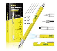 Bolígrafo multiherramienta única para hombres, regalos de calcetín para hombres, papá, gadgets geniales para marido, él, regalos de cumpleaños para hombres, ingenieros de oficina, carpinteros,