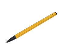 Bolígrafo multitarea con recambio D1 negro - CONSTRUCTION BASIC - regla en centímetros/pulgadas, escala 1:20/1:50 - fácil cambio de recambio - aluminio, metal - amarillo, negro - TROIKA original