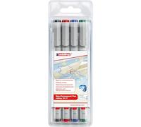 Bolígrafo no permanente edding 151 F-negro -1 bolígrafo-pluma redonda de 0,6 mm-bolígrafo para escribir sobre vidrio, plástico,láminas y superficies lisas -de secado rápido, se puede corregir con agua