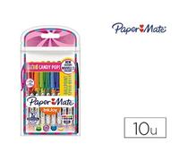 Boligrafo Paper Mate Inkjoy 100 Candy Pop Blister De 10 Unidades Colores Surtidos