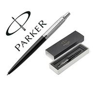 Parker Jotter bolígrafo | negro (Bond Street Black) | Punta mediana con recambio de tinta azul | en estuche de regalo