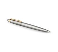 Bolígrafo Parker Jotter Fountain de acero inoxidable con adornos dorados y punta