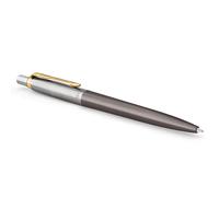 Parker Jotter Bolígrafo | lacado gris con adornos dorados | punta media | estuche de regalo