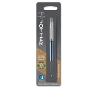 Bolígrafo Parker Jotter | Waterloo Blue con detalle cromado | Punta mediana Tinta azul