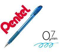 Bolígrafo Pentel Bx487 con tapa azul cielo