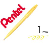 Bolígrafo Pentel con punta de fibra de bolígrafo de señal amarilla