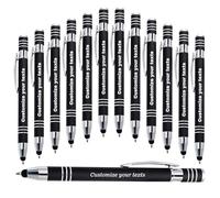 Bolígrafo personalizado 2 en 1, hasta 1000 bolígrafos personalizados a granel para escribir su nombre, texto, mensaje Bolígrafo 2 en 1 para regalos de empresa, graduación, comunión