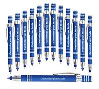 Bolígrafo personalizado 2 en 1, hasta 1000 bolígrafos personalizados a granel para escribir su nombre, texto, mensaje Bolígrafo 2 en 1 para regalos de empresa, graduación, comunión