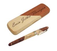 Bolígrafo Personalizado con Grabado, Pluma de Madera de Lujo en Estuche Regalo, Bolígrafos Escritura Elegantes con Caja Exhibición para Negocios, Set Oficina para Hombre y Mujer
