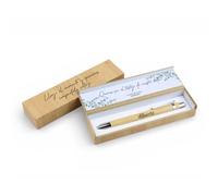 Bolígrafo Personalizado Testigo Boda con Nombre y Texto con Dedicatorio Madera Bambu, Regalos Originales amigo amiga novio novia