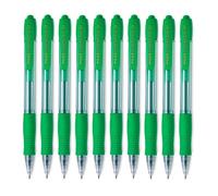Bolígrafo Pilot Super Grip Retráctil Caja de 10 Unidades Verde