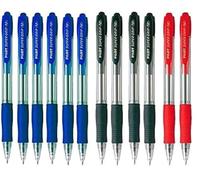 Boligrafo pilot supergrip pack 12 u.(6 azules,4 negros,2 rojo)