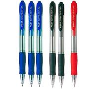 Boligrafo pilot supergrip pack 6 u.(3 azules, 2 negros, 1 rojo) / Colores Surtidos