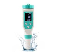 Bolígrafo Probador De Calidad Del Agua, 7 En 1 PH/cloro Libre/ORP/EC/TDS/salinidad/temperatura Analizador De Calidad Del Agua CL Medidor De PH Probador De Sal De Piscina,Green