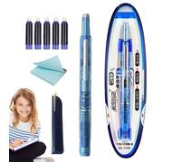 Bolígrafo recargable para fuente - Rotulador fino Nib Smooth con cartuchos de tinta - Material escolar estacionario para mangos no deslizantes para dibujar caligrafía - Caracteres de Doodling