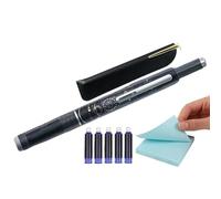 Bolígrafo retráctil con 5 bolsas de tinta, punta fina, mango ergonómico, fuente de prensa para escritura a mano, diario, fuente retráctil Clicktech