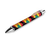 Bolígrafo retráctil con diseño de corazón con bandera de Granada de 0,5 mm, escritura fina y suave, para oficina en casa, color negro, 1 unidad como imagen 3